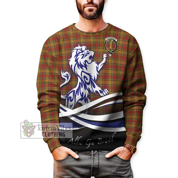 Scrymgeour Tartan Sweatshirt with Alba Gu Brath Regal Lion Emblem Unisex - Tartan Vibes Clothing