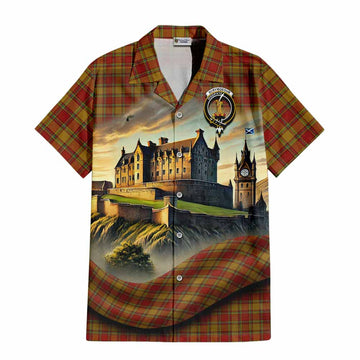 Scrymgeour Tartan Family Crest Hawaiian Shirt with Scottish Ancient Castle Style Kid - Tartan Vibes Clothing