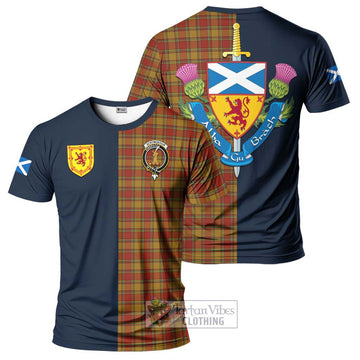 Scrymgeour Tartan T-Shirt Alba with Scottish Lion Royal Arm Half Style Kid's Shirt - Tartan Vibes Clothing