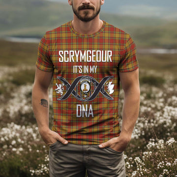 Scrymgeour Tartan T-Shirt with Family Crest DNA In Me Style Kid's Shirt - Tartan Vibes Clothing