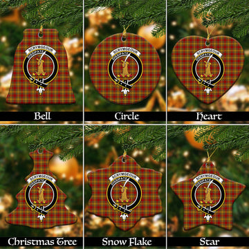 Scrymgeour Tartan Christmas Ornaments with Family Crest