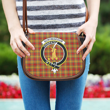 Scrymgeour Tartan Saddle Bag with Family Crest