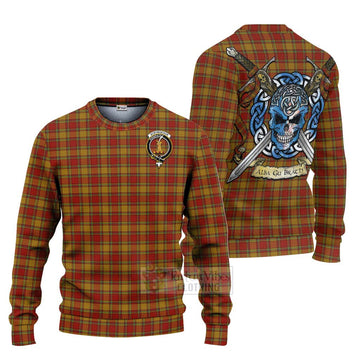 Scrymgeour Tartan Ugly Sweater with Family Crest Celtic Skull Style Unisex - Tartan Vibes Clothing
