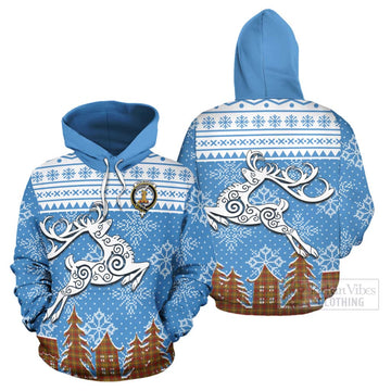 Scrymgeour Clan Christmas Hoodie Celtic Reindeer Style Zip Hoodie - Tartan Vibes Clothing