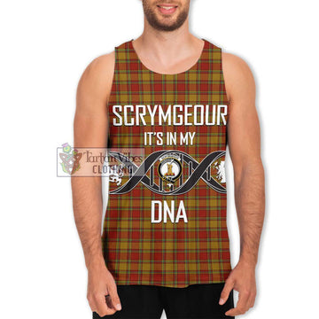 Scrymgeour Tartan Men's Tank Top with Family Crest DNA In Me Style Men - Tartan Vibes Clothing