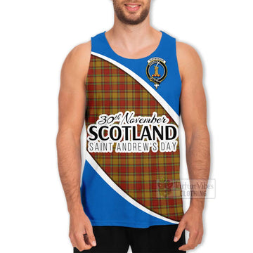 Scrymgeour Family Crest Tartan Men's Tank Top Celebrate Saint Andrew's Day in Style Men - Tartan Vibes Clothing