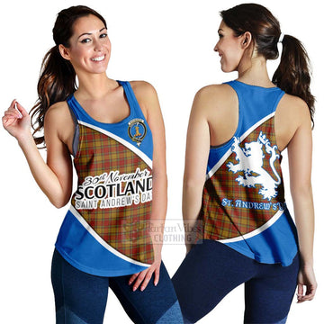 Scrymgeour Family Crest Tartan Women's Racerback Tanks Celebrate Saint Andrew's Day in Style 4XL - Tartan Vibes Clothing
