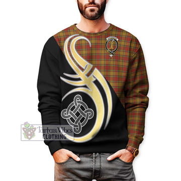 Scrymgeour Tartan Sweatshirt with Family Crest and Celtic Symbol Style Unisex - Tartan Vibes Clothing