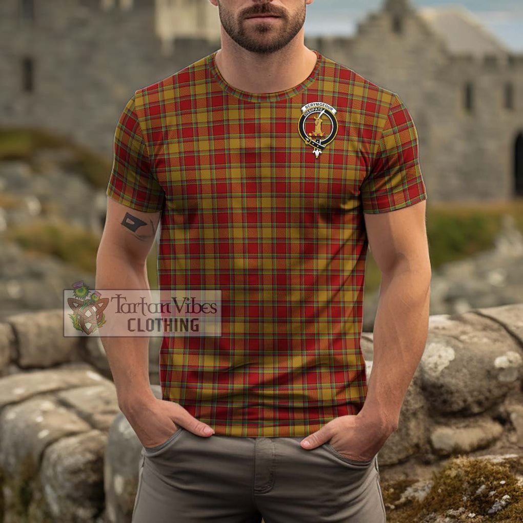 Scrymgeour Tartan Cotton T-Shirt with Family Crest Kid's Shirt - Tartan Vibes Clothing