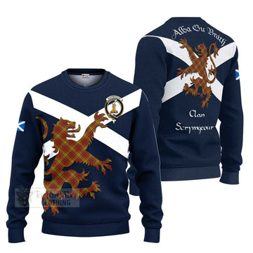 Scrymgeour Tartan Lion Rampant Ugly Sweater Proudly Display Your Heritage with Alba Gu Brath and Clan Name Unisex - Tartan Vibes Clothing