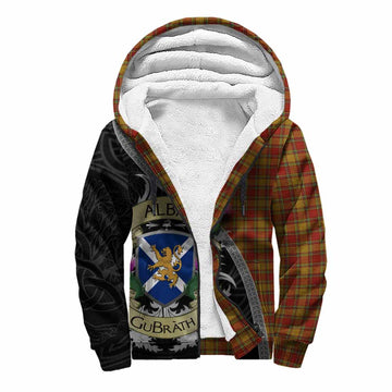 Scrymgeour Tartan Family Crest Sherpa Hoodie Lion Rampant Royal Thistle Shield Celtic Inspired Unisex S - Tartan Vibes Clothing
