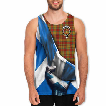 Scrymgeour Tartan Men's Tank Top with Family Crest Scotland Patriotic Style Men - Tartan Vibes Clothing