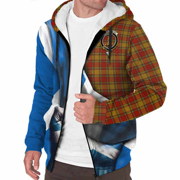Scrymgeour Tartan Sherpa Hoodie with Family Crest Scotland Patriotic Style Unisex S - Tartan Vibes Clothing