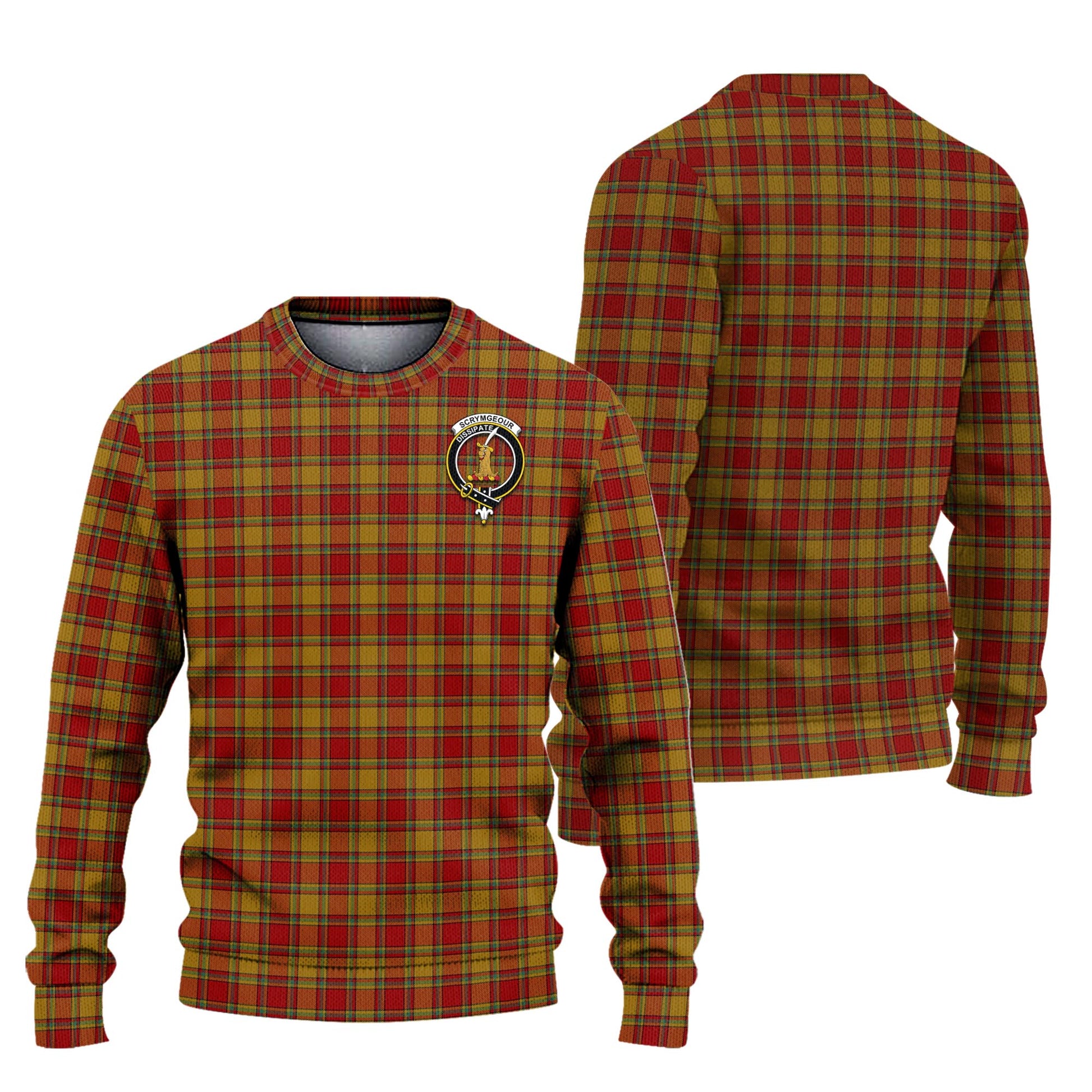 Scrymgeour Tartan Ugly Sweater with Family Crest Unisex - Tartan Vibes Clothing
