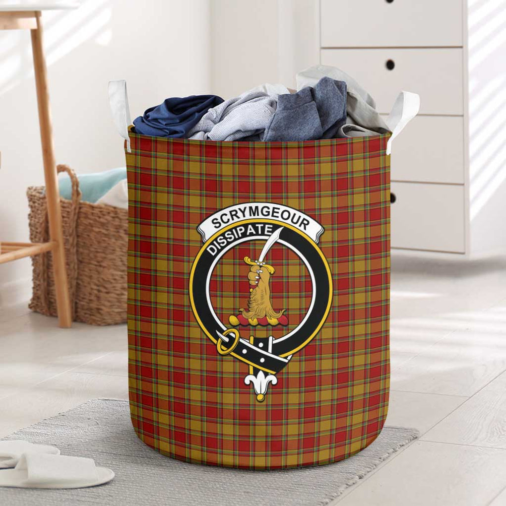 Scrymgeour Tartan Laundry Basket with Family Crest One Size - Tartan Vibes Clothing