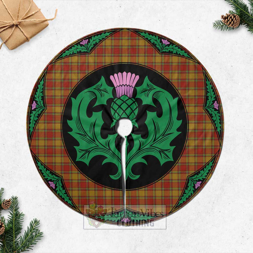 Scrymgeour Tartan Christmas Tree Skirt Scottish Thistle Style Casual Tree Skirts - Tartan Vibes Clothing