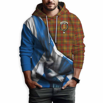 Scrymgeour Tartan Hoodie with Family Crest Scotland Patriotic Style Pullover Hoodie - Tartan Vibes Clothing