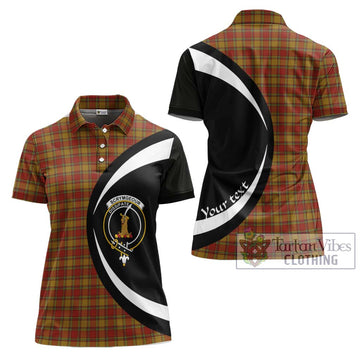 Scrymgeour Tartan Women's Polo Shirt with Family Crest Circle Style Women - Tartan Vibes Clothing