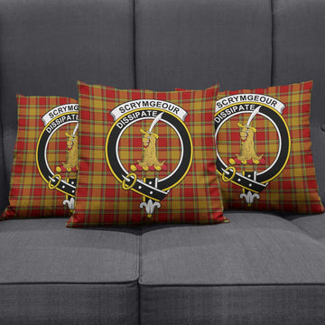 Scrymgeour Tartan Pillow Cover with Family Crest Rectangle Pillow Cover 51*91cm - Tartan Vibes Clothing