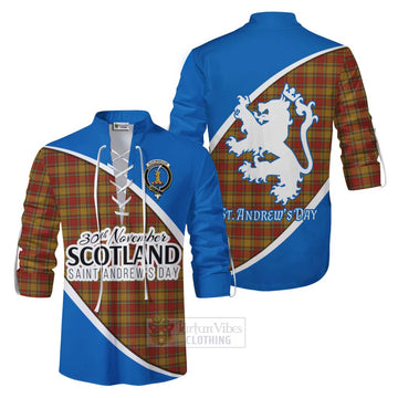 Scrymgeour Family Crest Tartan Ghillie Kilt Shirt Celebrate Saint Andrew's Day in Style Men - Tartan Vibes Clothing