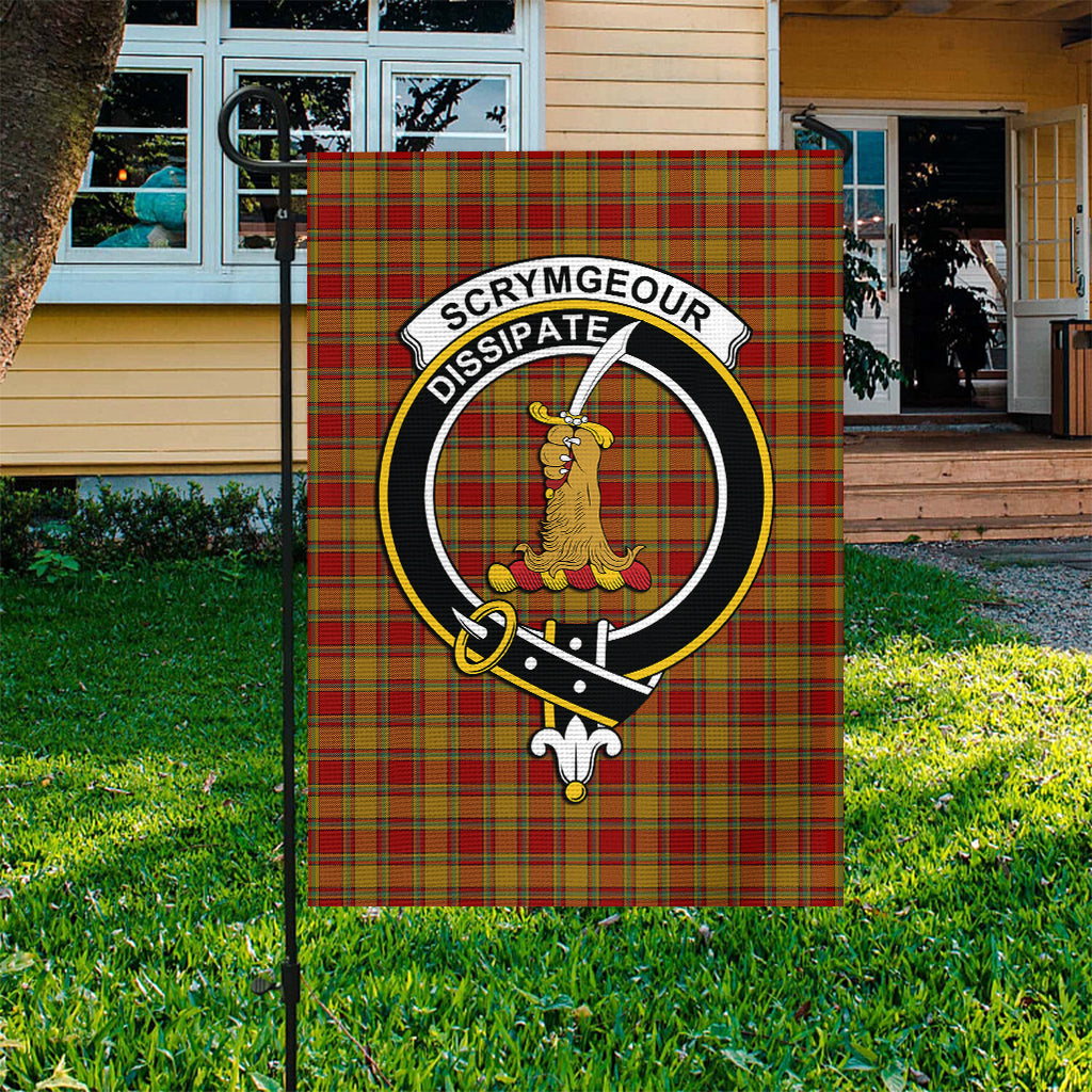 Scrymgeour Tartan Flag with Family Crest - Tartan Vibes Clothing