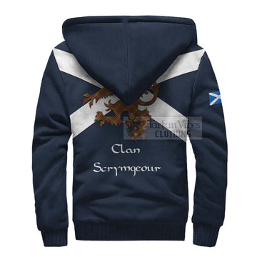 Scrymgeour Tartan Lion Rampant Sherpa Hoodie Proudly Display Your Heritage with Alba Gu Brath and Clan Name - Tartan Vibes Clothing