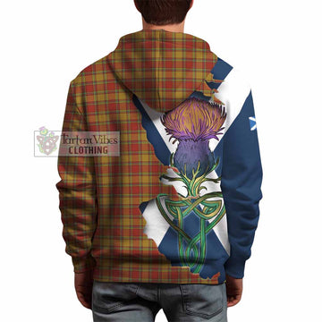 Tartan Vibes Clothing Scrymgeour Tartan Family Crest Hoodie Scottish Thistle Celtic Inspired