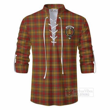 Scrymgeour Tartan Ghillie Kilt Shirt with Family Crest DNA In Me Style - Tartan Vibes Clothing