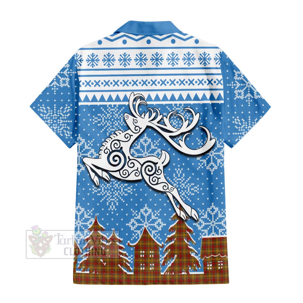 Scrymgeour Clan Christmas Hawaiian Shirt Celtic Reindeer Style - Tartan Vibes Clothing