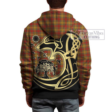 Scrymgeour Tartan Hoodie with Family Crest Celtic Wolf Style - Tartan Vibes Clothing