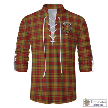 Scrymgeour Tartan Men's Scottish Traditional Jacobite Ghillie Kilt Shirt with Family Crest - Tartan Vibes Clothing