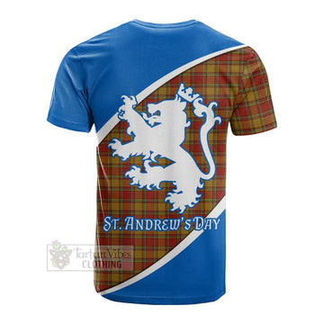 Scrymgeour Family Crest Tartan Cotton T-shirt Celebrate Saint Andrew's Day in Style Men's Shirt - Tartan Vibes Clothing