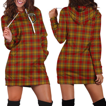 Scrymgeour Tartan Hoodie Dress with Family Crest - Tartan Vibes Clothing