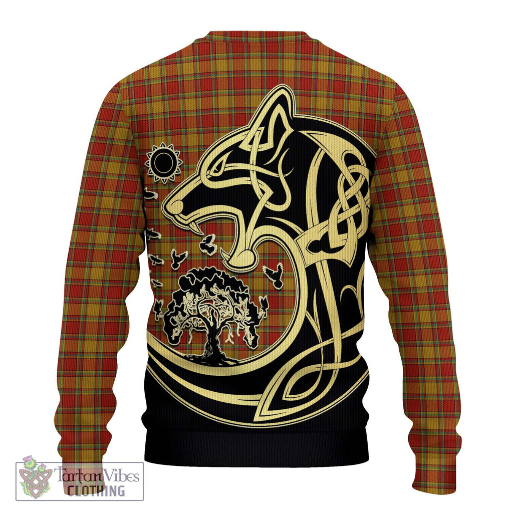 Scrymgeour Tartan Ugly Sweater with Family Crest Celtic Wolf Style - Tartan Vibes Clothing