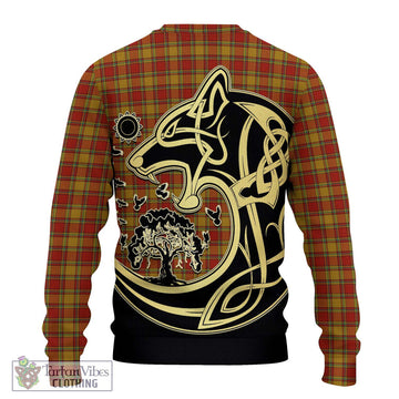 Scrymgeour Tartan Ugly Sweater with Family Crest Celtic Wolf Style - Tartan Vibes Clothing