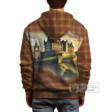Scrymgeour Tartan Family Crest Hoodie with Scottish Ancient Castle Style - Tartan Vibes Clothing
