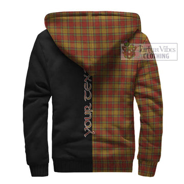 Scrymgeour Tartan Sherpa Hoodie with Family Crest and Half Of Me Style - Tartan Vibes Clothing