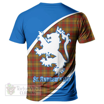 Scrymgeour Family Crest Tartan T-Shirt Celebrate Saint Andrew's Day in Style - Tartan Vibes Clothing