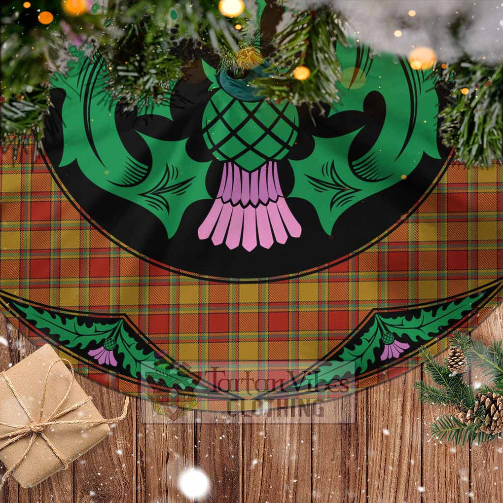 Scrymgeour Tartan Christmas Tree Skirt Scottish Thistle Style - Tartan Vibes Clothing