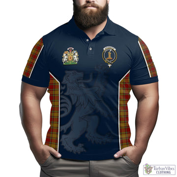 Scrymgeour Tartan Men's Polo Shirt with Family Crest and Lion Rampant Vibes Sport Style