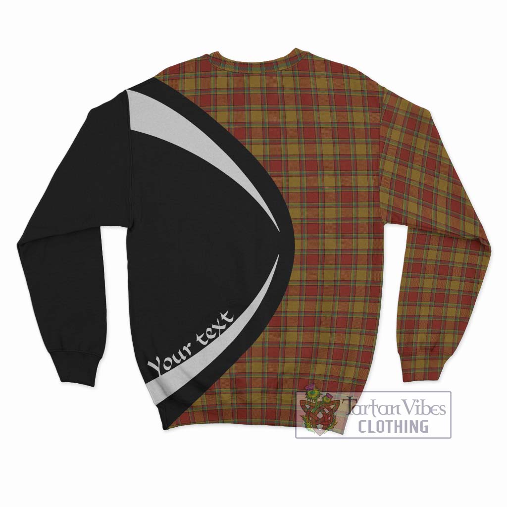 Scrymgeour Tartan Sweatshirt with Family Crest Circle Style - Tartan Vibes Clothing