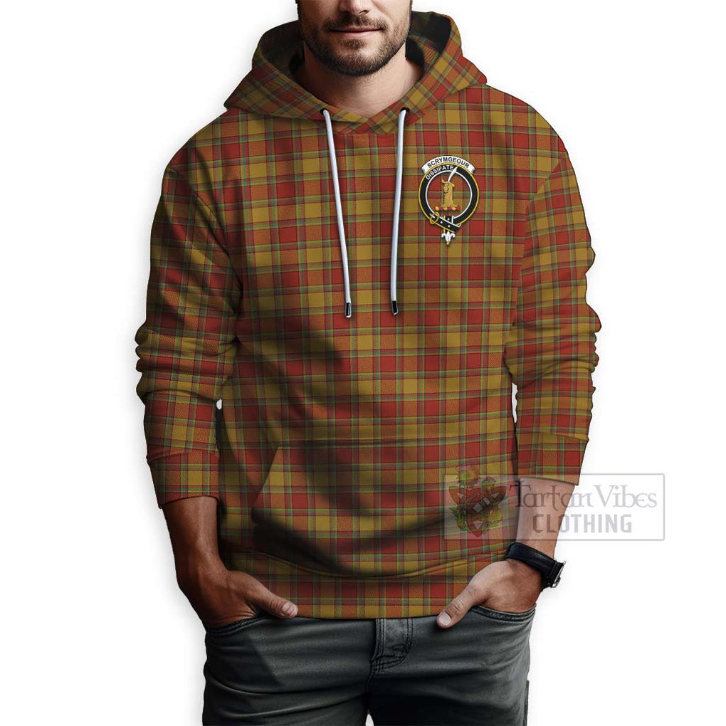 Scrymgeour Tartan Hoodie with Family Crest Celtic Skull Style - Tartan Vibes Clothing