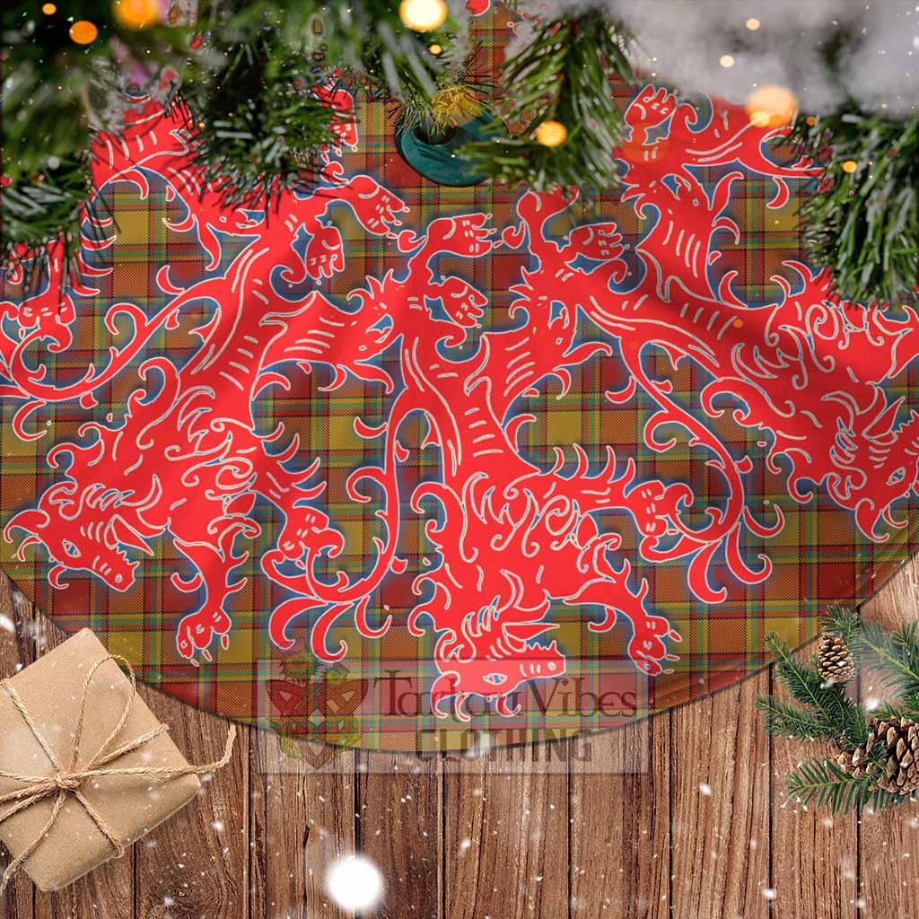 Scrymgeour Tartan Christmas Tree Skirt Lion Rampant Style - Tartan Vibes Clothing