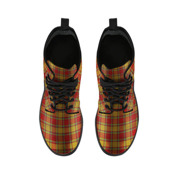 Scrymgeour Tartan Leather Boots - Tartan Vibes Clothing