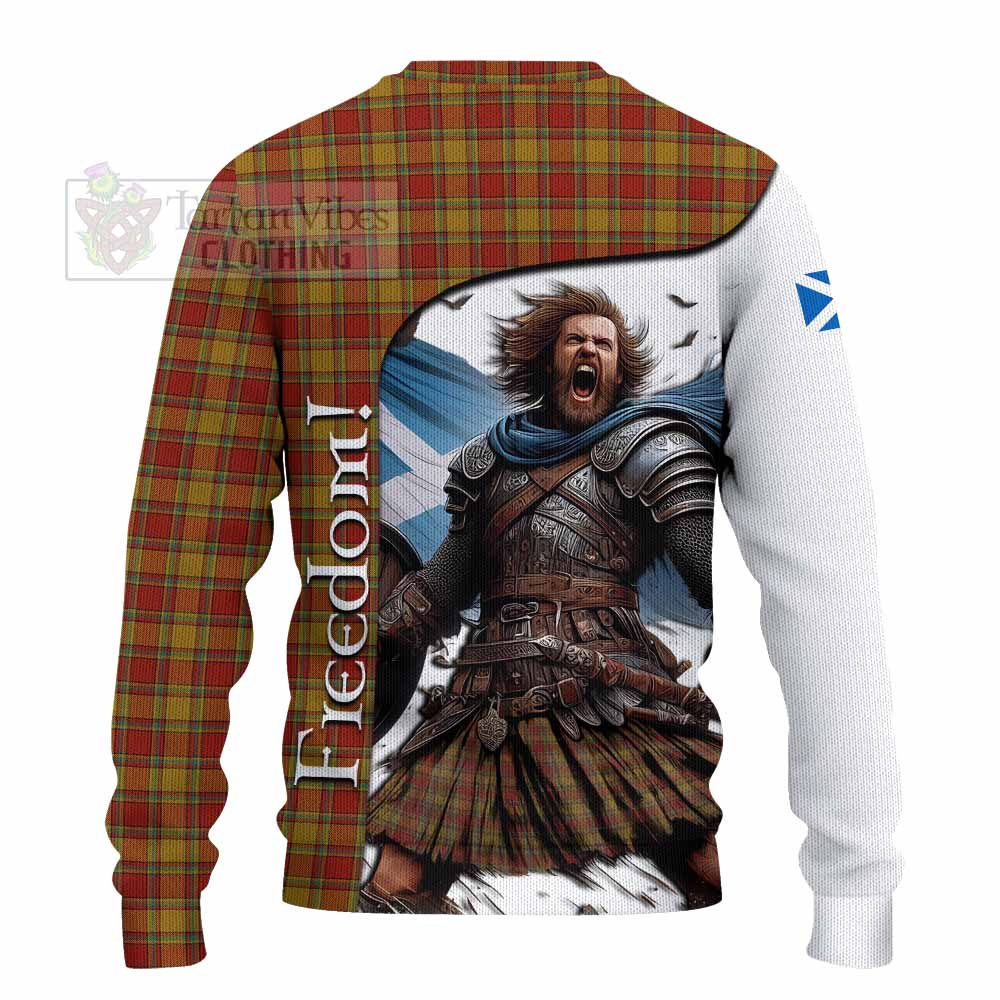 Scrymgeour Crest Tartan Knitted Sweater Inspired by the Freedom of Scottish Warrior - Tartan Vibes Clothing