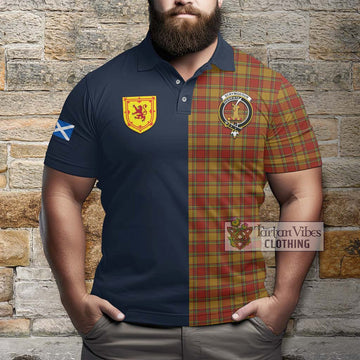 Scrymgeour Tartan Polo Shirt Alba with Scottish Lion Royal Arm Half Style - Tartan Vibes Clothing