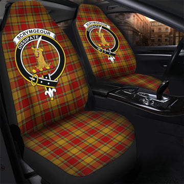 Scrymgeour Tartan Car Seat Cover with Family Crest - Tartan Vibes Clothing