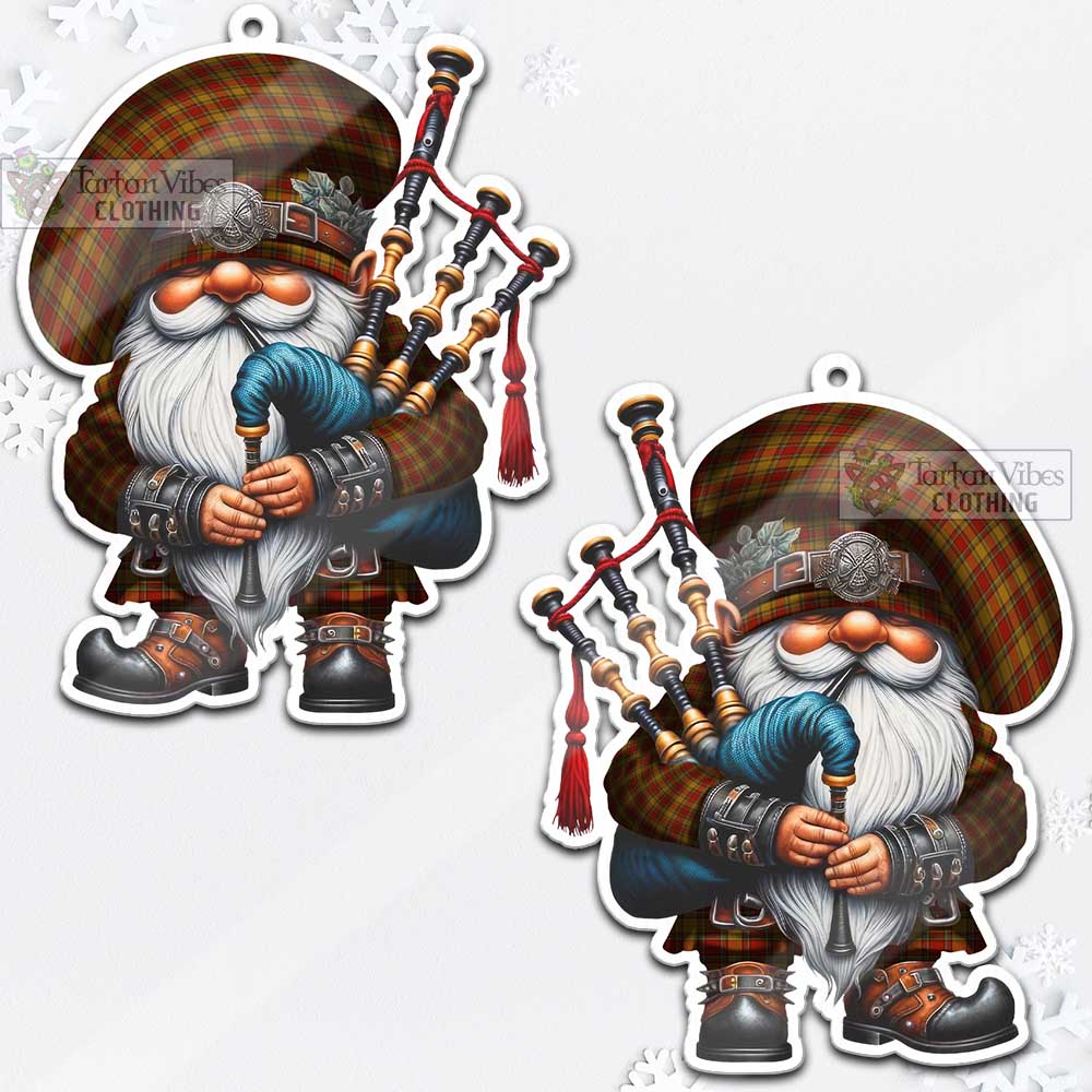 Scrymgeour Tartan Bagpiper Gnome Christmas Ornament - Tartan Vibes Clothing