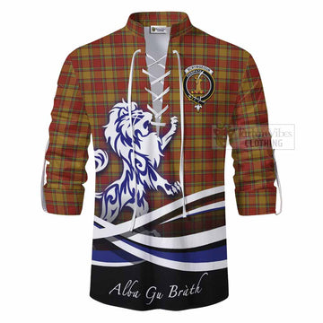Scrymgeour Tartan Ghillie Kilt Shirt with Alba Gu Brath Regal Lion Emblem - Tartan Vibes Clothing