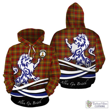 Scrymgeour Tartan Hoodie with Alba Gu Brath Regal Lion Emblem - Tartan Vibes Clothing